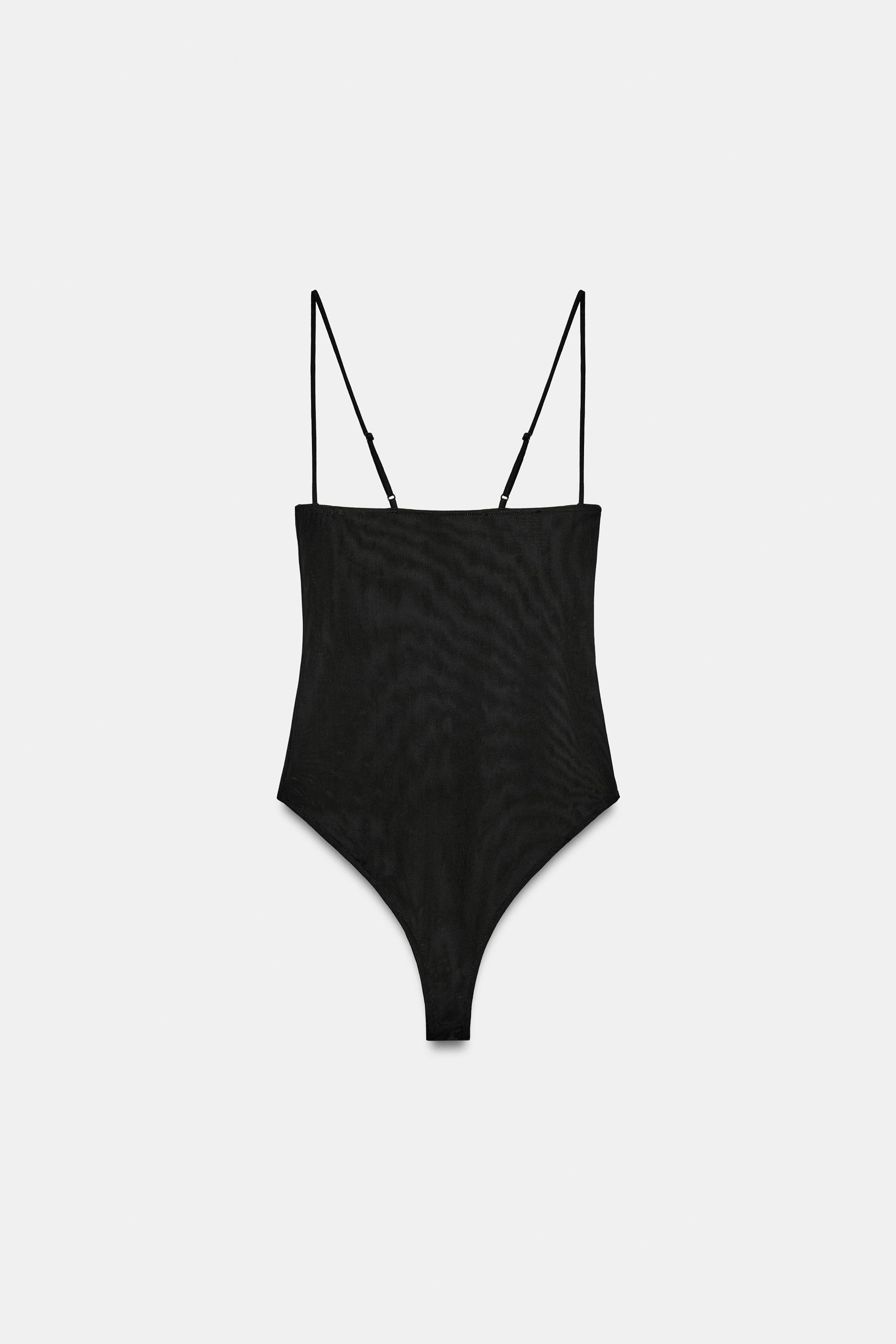RUCHED TULLE BODYSUIT